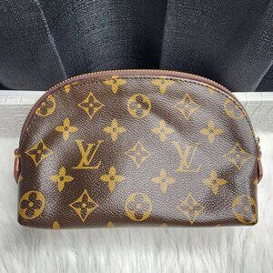 Authentic Louis Vuitton Cosmetic Vanity Makeup Pochette Pouch Bag Monogram